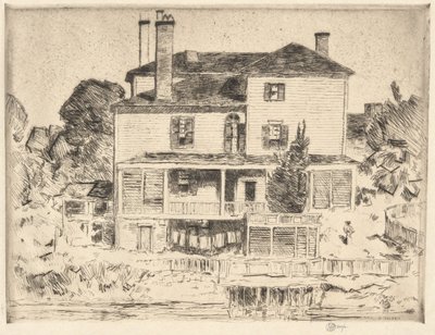 A Mansão Portsmouth, 1916 de Childe Hassam