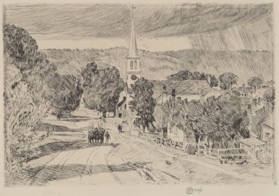 Uma vila de Vermont de Childe Hassam