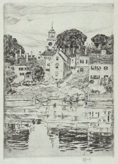 Torre da Igreja, Portsmouth, 1921 de Childe Hassam