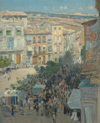 Vista de uma cidade do sul da França de Childe Hassam