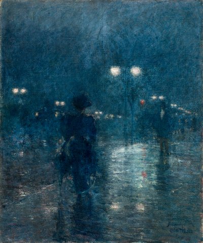 Noturno da Quinta Avenida, c. 1895 de Childe Hassam