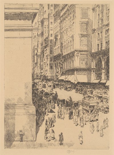 Quinta Avenida, meio-dia de Childe Hassam
