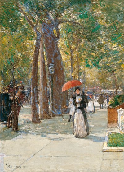 Quinta Avenida, em Washington Square, Nova York, 1891 de Childe Hassam