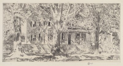 Casa na rua principal, Easthampton de Childe Hassam