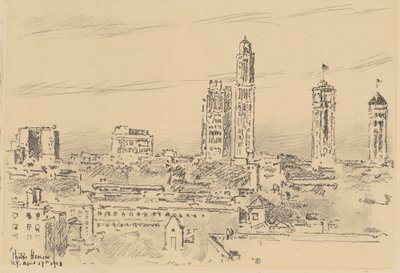 Horizonte de Nova York, edifícios leves de Childe Hassam