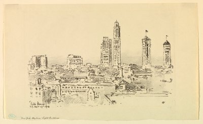 Horizonte de Nova York – Edifícios leves de Childe Hassam