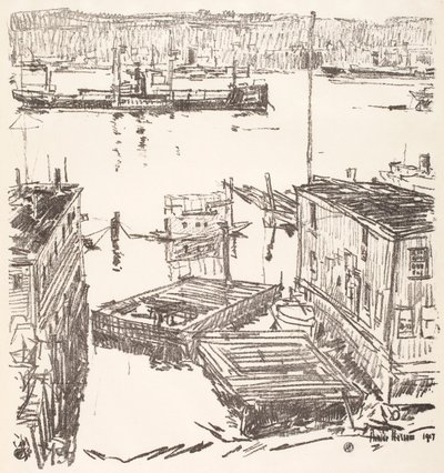 North River de Childe Hassam