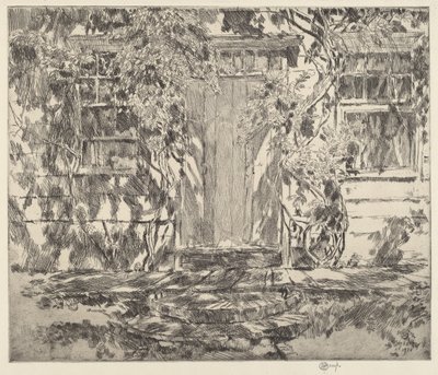 Old Doorway, Easthampton de Childe Hassam