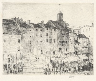 Armazéns antigos, Portsmouth de Childe Hassam