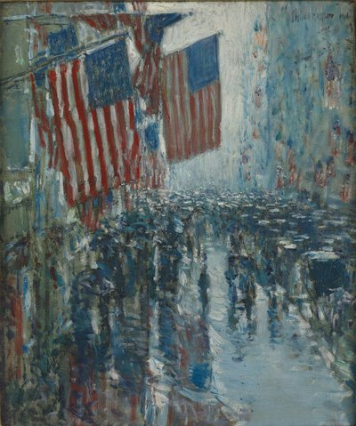 Dia de chuva, Quinta Avenida de Childe Hassam