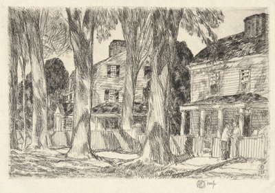 Sunlight Village Street, 1925 de Childe Hassam