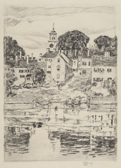 A torre da igreja, Portsmouth de Childe Hassam