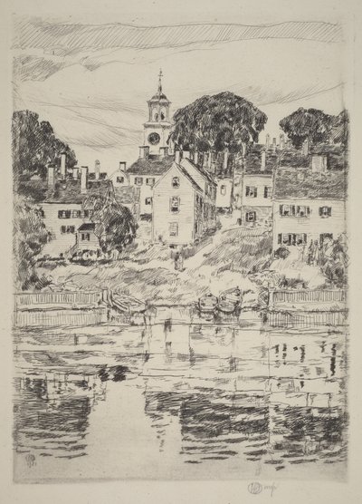 A torre da igreja, Portsmouth de Childe Hassam