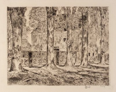 The Village Elms, Easthampton de Childe Hassam