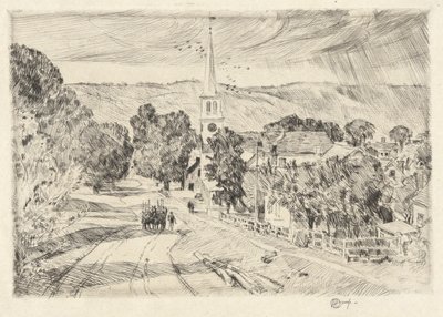 Vermont Village, 1923 de Childe Hassam