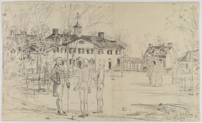 Washington em Mount Vernon de Childe Hassam