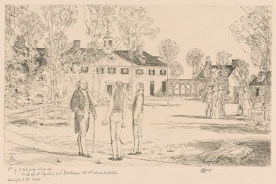 Washington no Monte Vernon de Childe Hassam