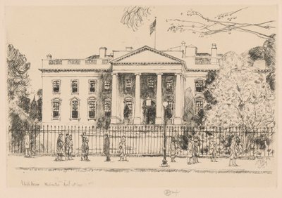 Casa Branca, Washington, 1925 de Childe Hassam