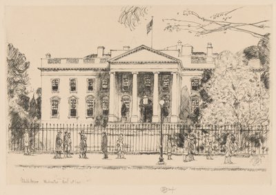 Casa Branca, Washington, 1925 de Childe Hassam