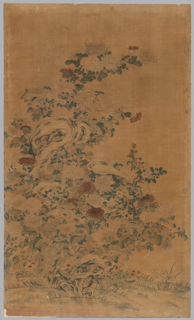 Painel Kesi: Rochas e Crisântemos de China, Qing dynasty