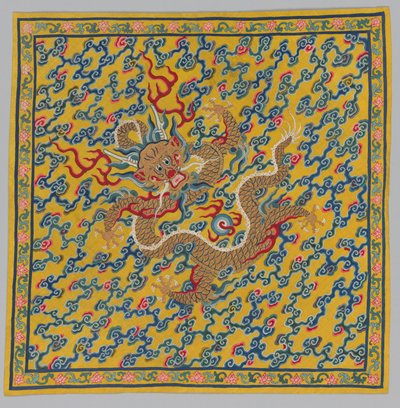Embrulho para o Pergaminho de Tapeçaria Mistura de Água Clara e Barrenta na Junção dos Rios Jing e Wei de China, Qing dynasty