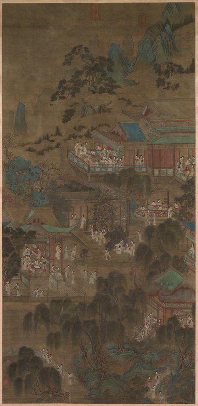 Senhoras da corte no palácio imperial de China, Yuan dynasty