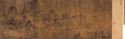 Brisa ao longo de um córrego da montanha, rolo de mão de Chinese School