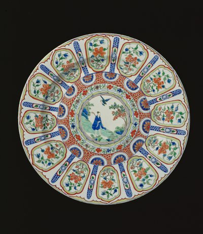 Carregador representando o Poeta Tang Imortal Li Bai, Período Kangxi, c.1690 (porcelana) de Chinese School