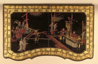 Tampo de Tampo de Exportação Chinesa c.1780 (verniz preto) (ver também 220144) de Chinese School