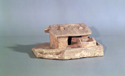 Modelo funerário de uma fazenda, de Thanh Hoa, Vietnã, dinastia Han (terracota) de Chinese School