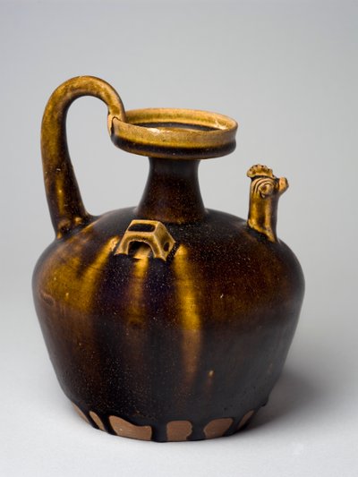 Hu com decoração de cabeça de galinhas, Jin Oriental, 317-420 (mercadoria vidrada) de Chinese School