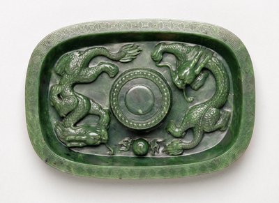 Cómoda imperial (pedra e madeira) (ver também 193799) de Chinese School