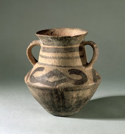 Jar, da província de Gansu, c.1300-700 aC (argila) de Chinese School