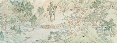 Paisagem, dinastia Ming (caneta e tinta de lavagem no papel) de Chinese School