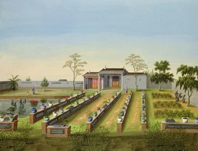 Berçário Jardim, c.1820-40 (wc no papel) de Chinese School