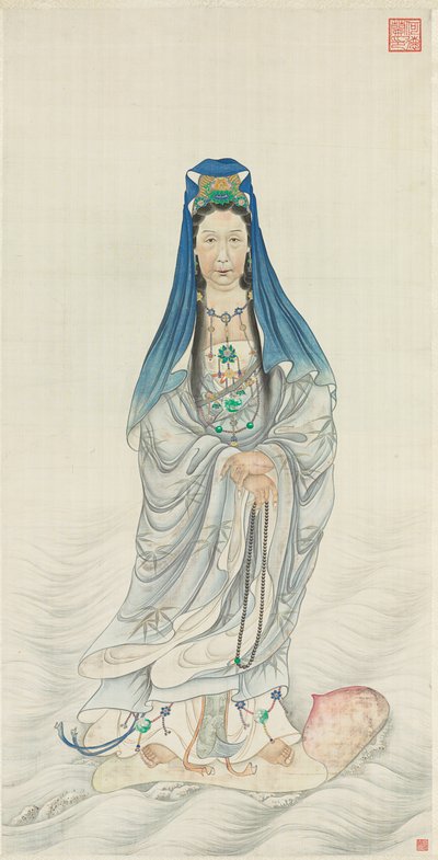 Retrato da imperatriz viúva Cixi como Guanyin de Chinese School