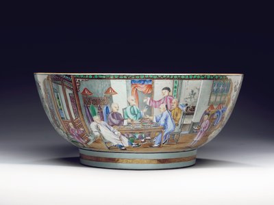 Punchbowl raro e maciço, c.1775 de Chinese School