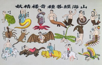 Várias reencarnações da alma em formas animais, reproduzidas em Recherche sur les superstitions en Chine pelo Padre Henri Dore e publicadas em 1911 de Chinese School