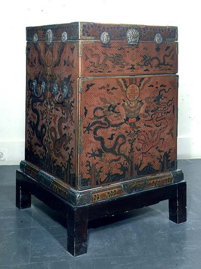 Wanli viajar baú, 1613 (laca) de Chinese School
