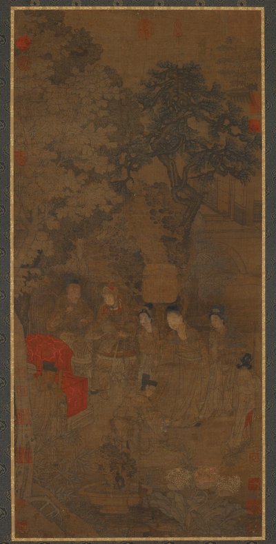 Xin Pi Tugging the Emperors Robe, Yuan ou dinastia Ming de Chinese School
