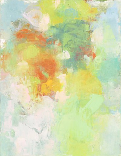 Composição abstrata, Série orgânica/jardim I, 2022 (óleo sobre tela de linho) de Ching Fun Tso