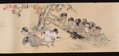Ainu enquanto caça ao urso, 1800-1829. de Chishima