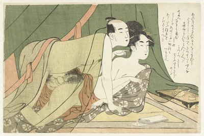 Par de amor sob mosquiteiro de Chôkyôsai Eiri