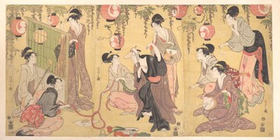 Uma paródia de Yuranosuke no bairro da diversão de Chobunsai Eishi