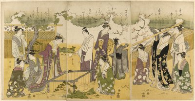 Paródia da história do Well Curb dos Contos de Ise de Chobunsai Eishi