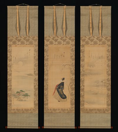 Neve, lua e flores de cerejeira (Yoshiwara em três estações) de Chobunsai Eishi