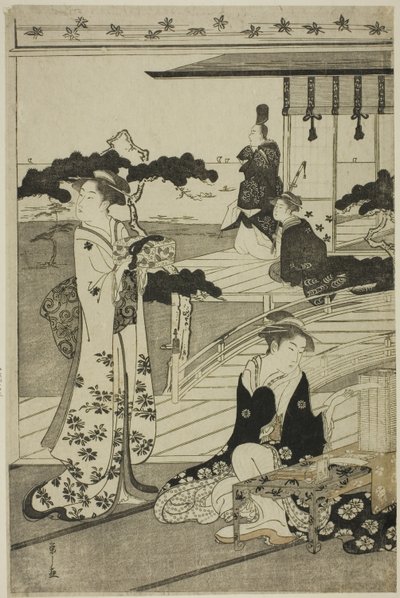 Suma, da série "A Fashionable Parody of the Tale of Genji (Furyu yatsushi Genji)" de Chobunsai Eishi