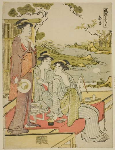 O Oitavo Mês (Nanryo), da série um Calendário da Elegância (Furyu junikagetsu) de Chobunsai Eishi