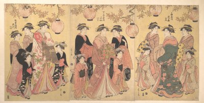 O desfile de Yoshiwara no outono de Chobunsai Eishi