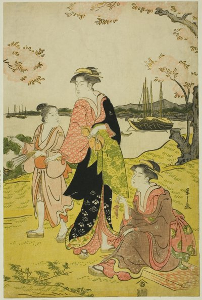 Vendo as flores de cerejeira em Goten Hill de Chobunsai Eishi